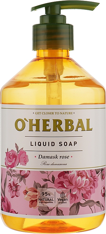 Жидкое мыло с экстрактом дамасской розы - O’Herbal Damask Rose Liquid Soap