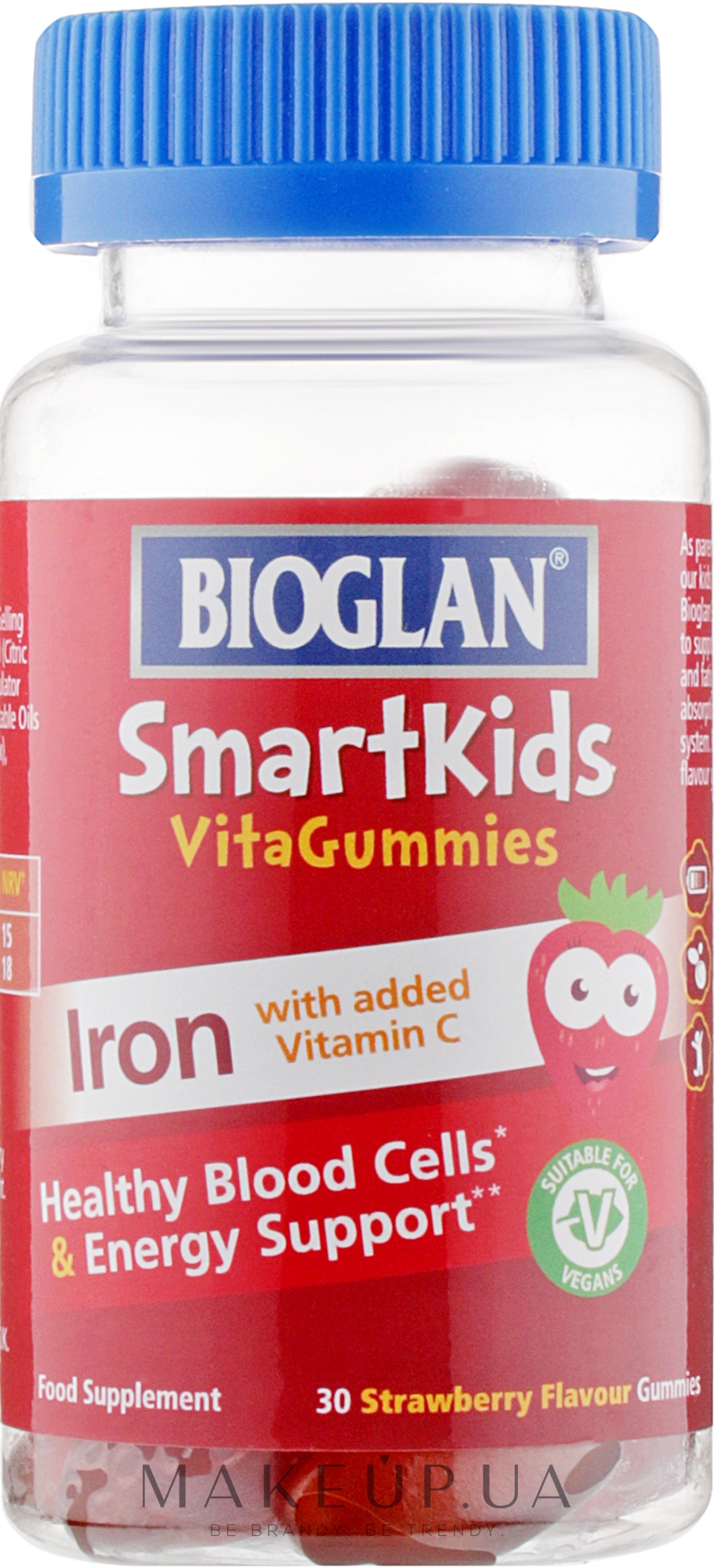Витамины-желейки для детей "Железо + Витамин С" - Bioglan SmartKids Iron Vitagummies — фото 30шт