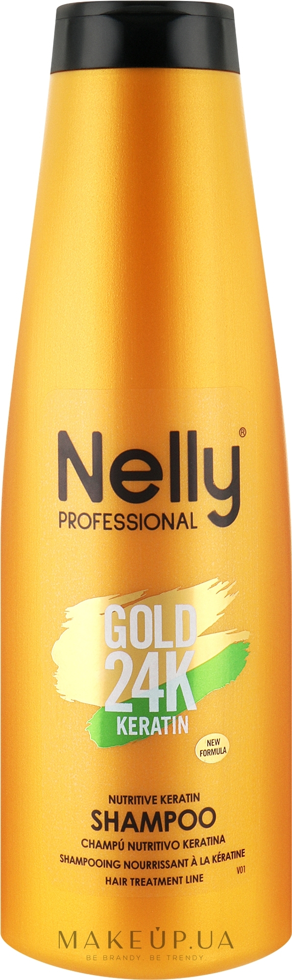 Шампунь для волосся живильний "Keratin" - Nelly Professional Gold 24K Shampoo — фото 400ml