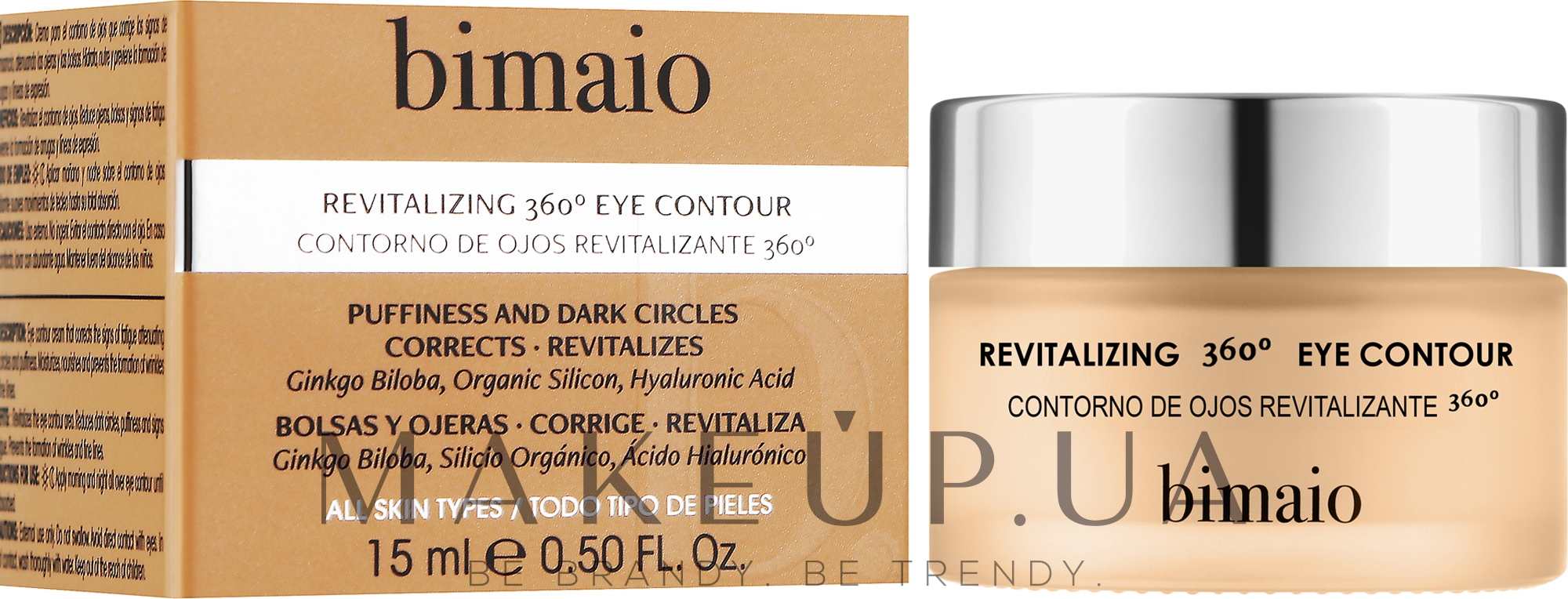 Відновлювальний засіб для контуру очей 360° - Bimaio Revitalizing 360° Eye Contour — фото 15ml