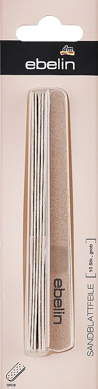 Одноразовые пилочки для маникюра, бежевые, 10 шт - Ebelin — фото N1