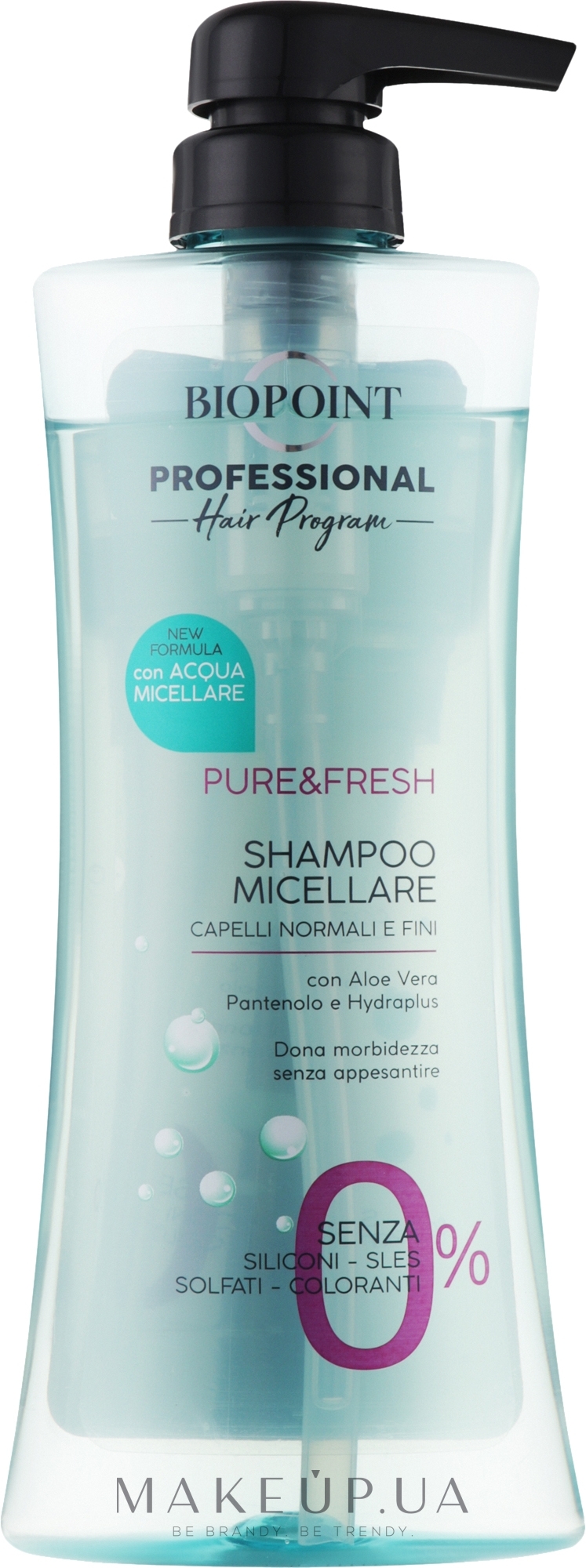 Шампунь для нормальных и тонких волос - Biopoint Pure&Fresh Shampoo Micellare — фото 400ml