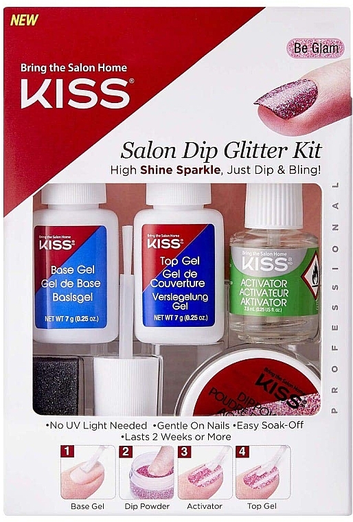 Набор, 8 продуктов - Kiss Salon Dip Set Glam — фото N2
