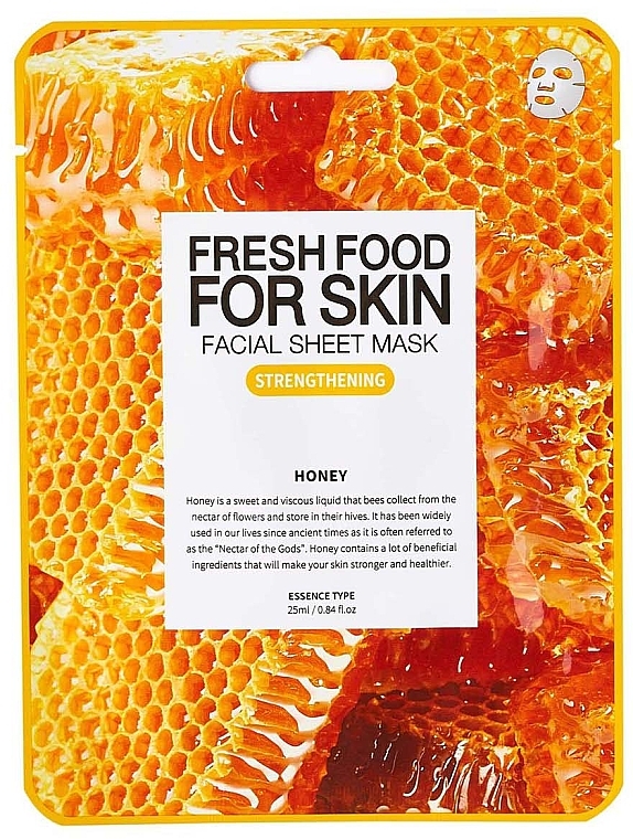 Тканинна маска для обличчя "Мед" - Superfood For Skin Facial Sheet Mask Honey Strenghtening — фото N1