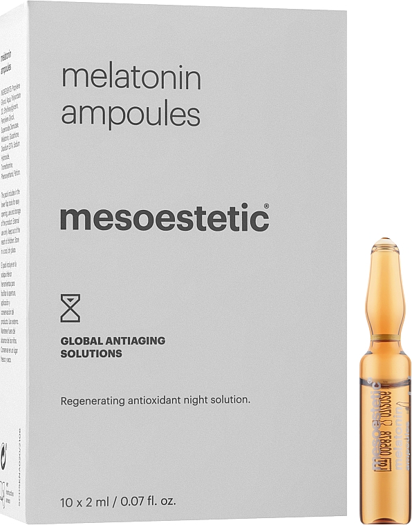 Ампули для обличчя "Мелатонін нічний догляд" - Mesoestetic Home Performance Melatonin Ampoules — фото N1