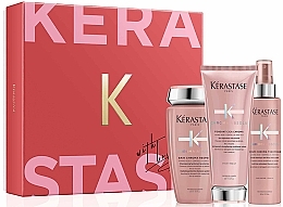 Парфумерія, косметика Набір - Kerastase Chroma Absolu Light Gift Set (shmp/250ml + h/fondant/200ml + h/serum/150ml)