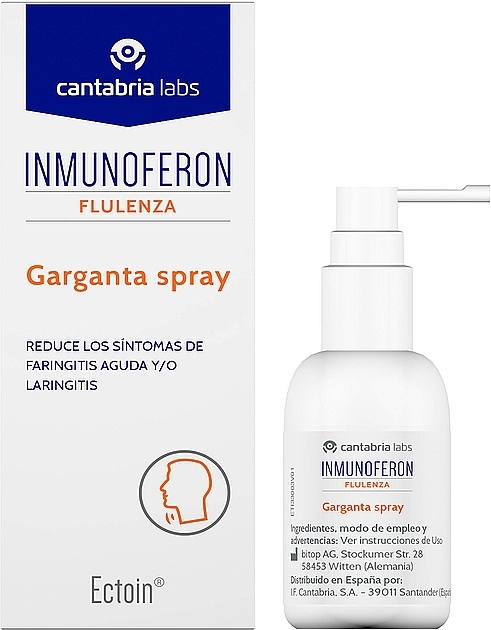 Спрей для горла - Cantabria Labs Inmunoferon Flulenza Garganta Spray — фото N1