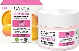 Биокрем дневной для лица с АНА и гиалуроновой кислотами, с розой - Sante Glow Boost Cream — фото N1
