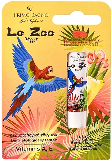 Бальзам для губ "Parrot Raspberryy" - Primo Bagno Lo Zoo Lip Balm — фото N2