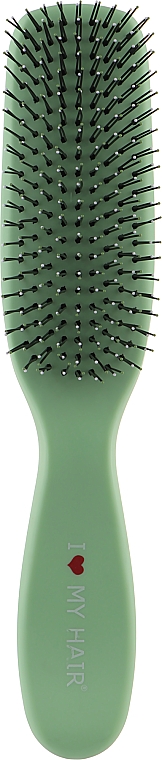 Щетка для волос "Spider Soft", 9 рядов, матовая, зеленая - I Love My Hair — фото N1