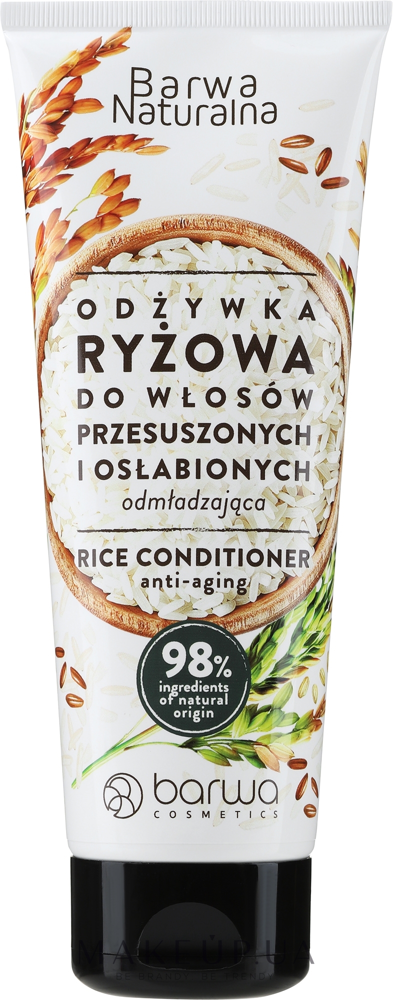 Омолаживающий кондиционер с рисом для сухих и ослабленных волос - Barwa Naturalna Tube — фото 200ml