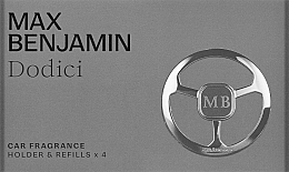 Парфумерія, косметика Набір - Max Benjamin Car Fragrance Dodici Gift Set (dispenser + refill/4pcs)