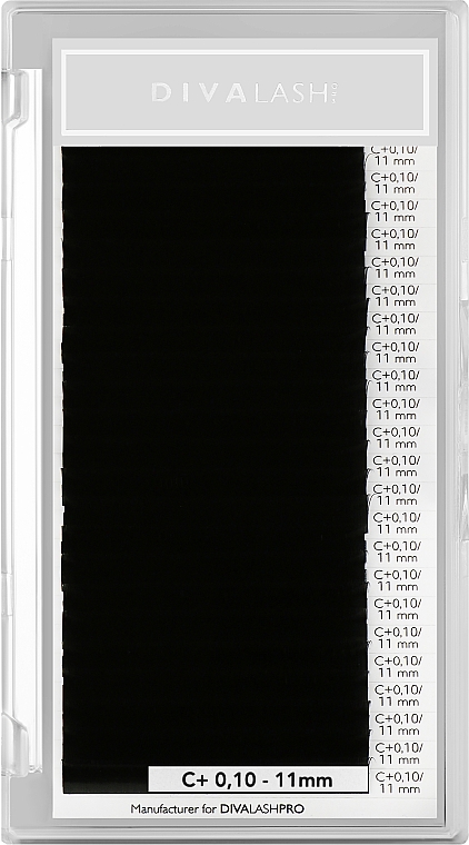 Ресницы для наращивания С+ 0.10 (11 мм), 25 линий - Divalashpro