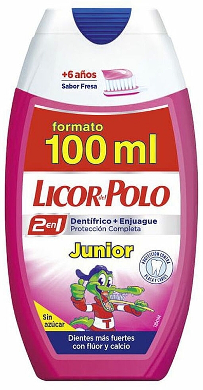 Гелевая зубная паста "Клубника" - Licor Del Polo 2in1 Strawberry Gel Toothpaste — фото N1