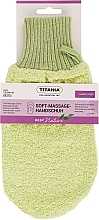 Парфумерія, косметика Мочалка для м'якого масажу, блідо-зелена - Titania Soft Massage Handschuh