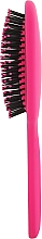 Щетка для волос овальная массажная, розовая - Titania — фото N2