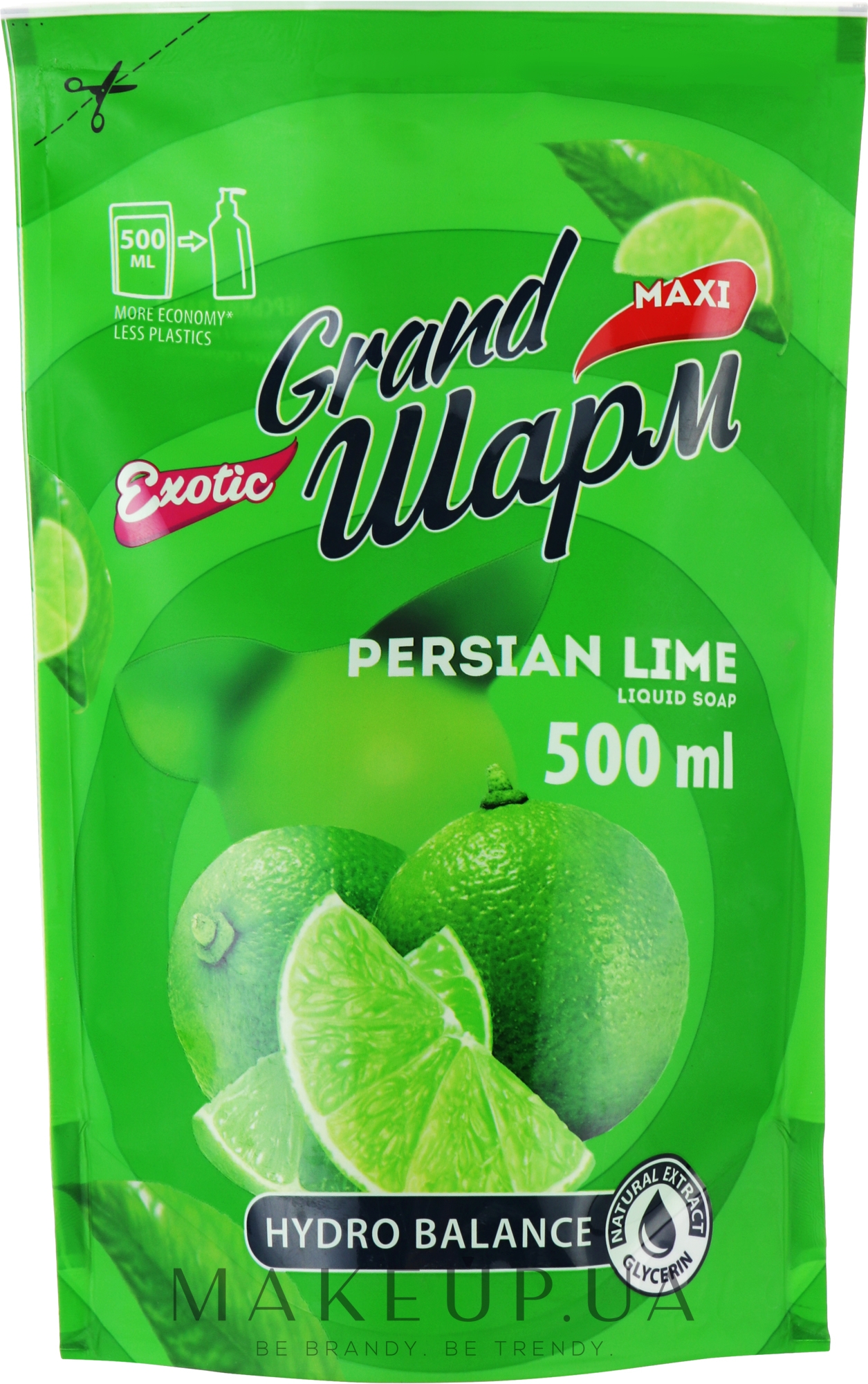 Рідке мило "Персидський лайм" - Миловарні традиції Grand Шарм Persian Lime Liquid Soap (змінний блок) — фото 500ml