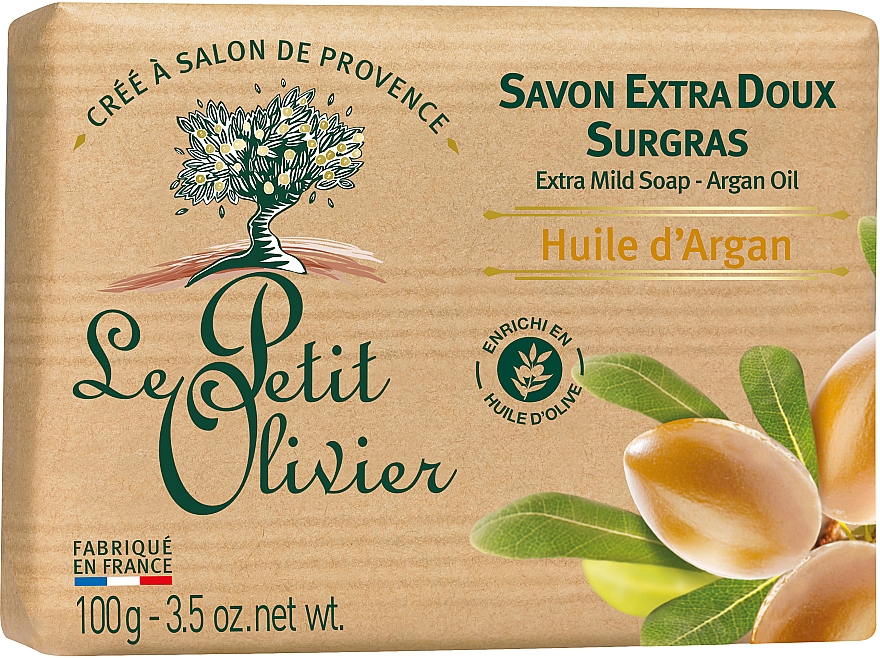 Мыло экстранежное с экстрактом арганового масла - Le Petit Olivier Vegetal Oils Soap Argan Oil — фото N2