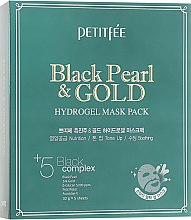 Гідро-гелева маска із золотом та чорними перлами для обличчя - Petitfee Black Pearl & Gold Hydrogel Mask Pack — фото N3