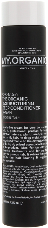 Восстанавливающий кондиционер - My.Organics My Restructuring Deep Conditioner — фото N1