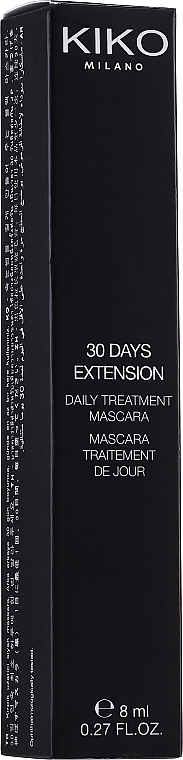 Туш-догляд за віями - Kiko Milano 30 Days Extension Daily Treatment Mascara — фото N2