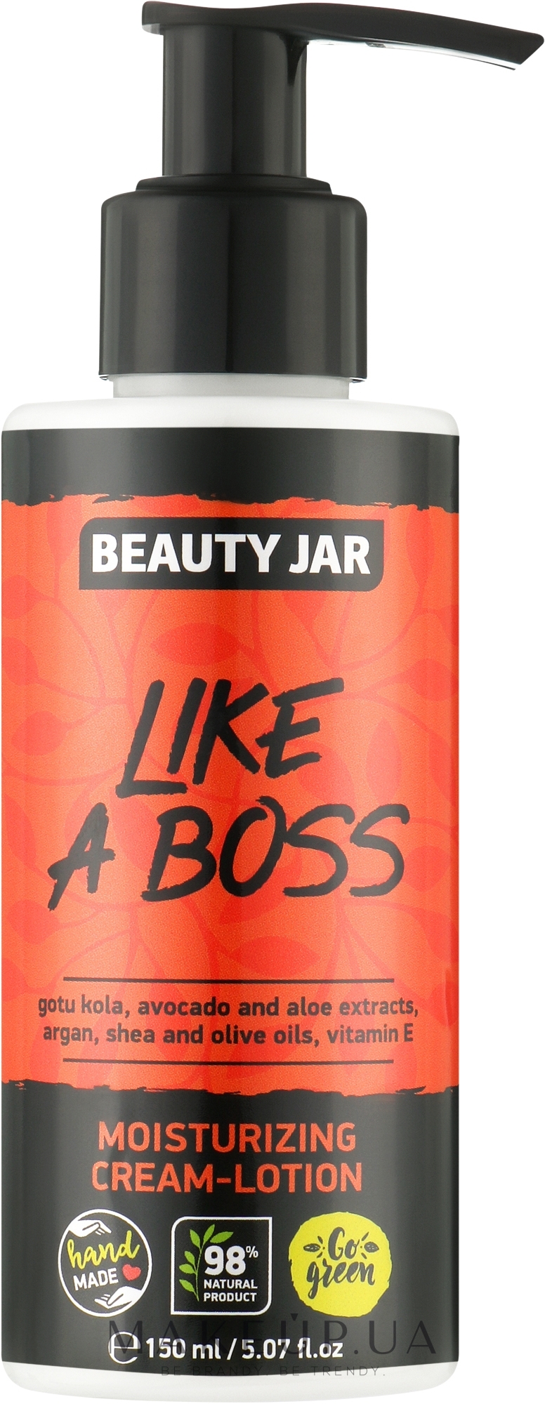 Зволожувальний крем для тіла - Beauty Jar Like A Boss Moisturizing Cream-Lotion — фото 150ml