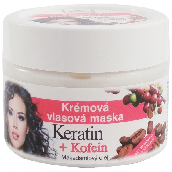 Крем-маска для волосся - Bione Cosmetics Keratin + Caffeine Cream Hair Mask — фото N1