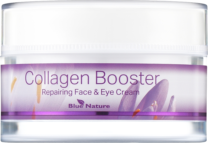 Відновлювальний крем для обличчя та під очі - Blue Nature Collagen Booster — фото N1