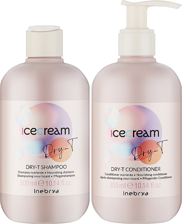 Набор - Inebrya Ice Cream Dry-T Kit (shmp/300ml + cond/300ml) — фото N2