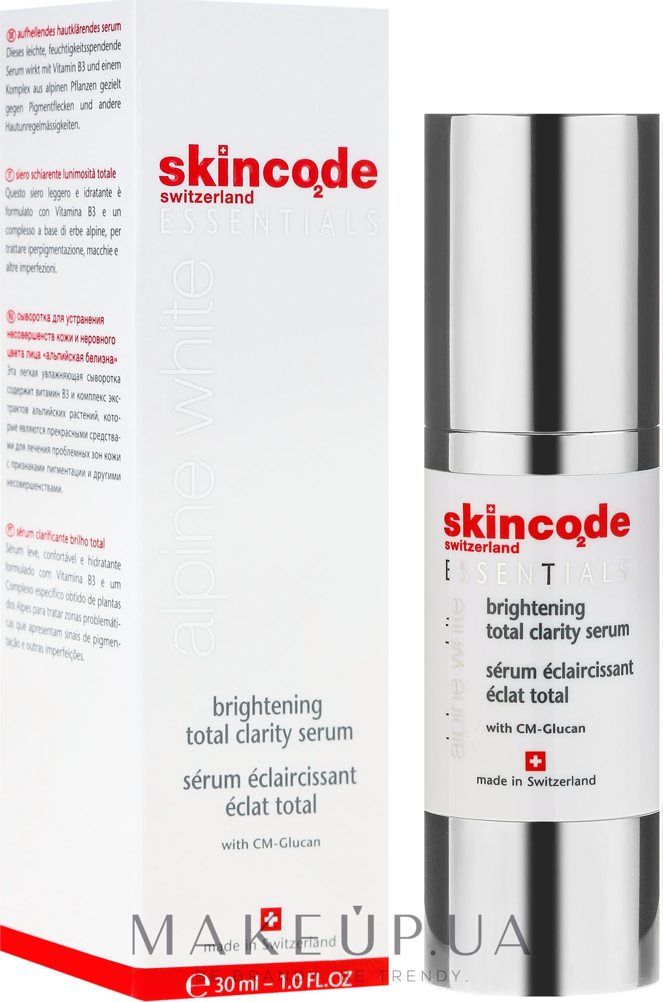 Ультраосвітлювальна сироватка - Skincode Essentials Alpine White Brightening Total Clarity Serum — фото 30ml