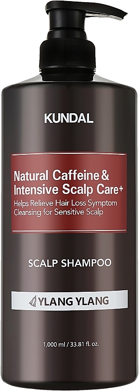 Шампунь "Ylang Ylang" - Kundal Natural Caffeine & Intensive Scalp Care Shampoo — фото N1