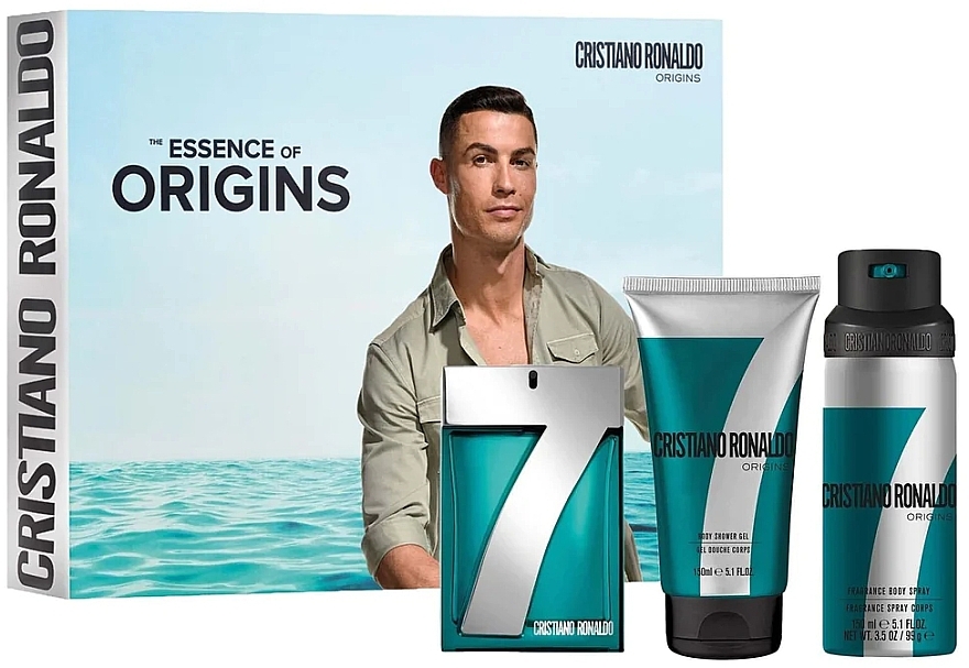 Cristiano Ronaldo CR7 Origins - Набір (edt/100ml + sh/gel/150ml + b/spray/150ml) — фото N1