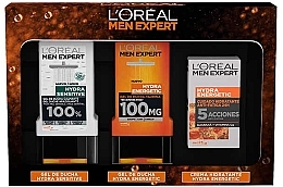 Духи, Парфюмерия, косметика Набор - L'oréal Paris Men Expert Hydra Energetic Anti-Fatigue Set (sh/gel/2x300ml + f/cr/50ml)