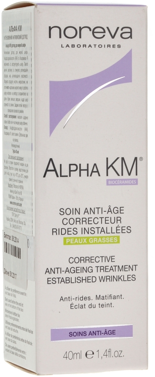 Корректирующий крем против старения для жирной кожи - Noreva Laboratoires Alpha KM Corrective Anti-Ageing Treatment Oily Skin