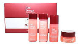 Духи, Парфюмерия, косметика Набор миниатюр для омоложения кожи - Etude Red Energy Tension Kit (emulsion/25ml + toner/25ml + cr/10ml + essence/10ml)