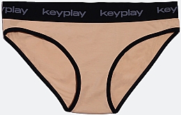 Комплект білизни для жінок "Base Cool Beige", топ + трусики-бікіні, бежевий - Keyplay — фото N2