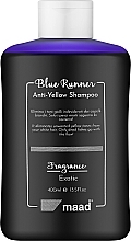 Шампунь для волосся "Антижовтий ефект" - Maad Blue Runner Anti-Yellow Shampoo — фото N1