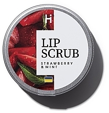 Цукровий скраб для губ "Полуниця і м'ята" - Hillary Lip Scrub — фото N1