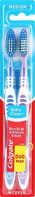 Набор "Эксперт чистоты", средней жесткости, оранжевая + салатовая - Colgate Expert Cleaning Medium Toothbrush — фото N1