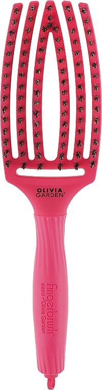 Щетка для волос - Olivia Garden Finger Brush Combo Hot Pink — фото N1