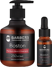 Подарочный новогодний набор для мужчин  -  Barbers Premium Beard Set Ginger & Pink Pepper (b/shm/250ml + oil/30ml) — фото N2