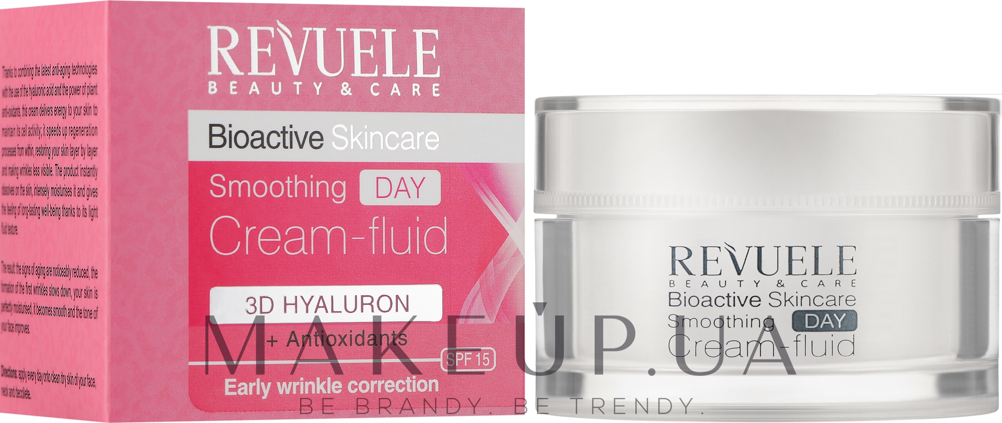 Денний крем-флюїд для обличчя - Revuele Bioactive Skincare 3D Hyaluron Smoothing Day Cream-Fluid — фото 50ml
