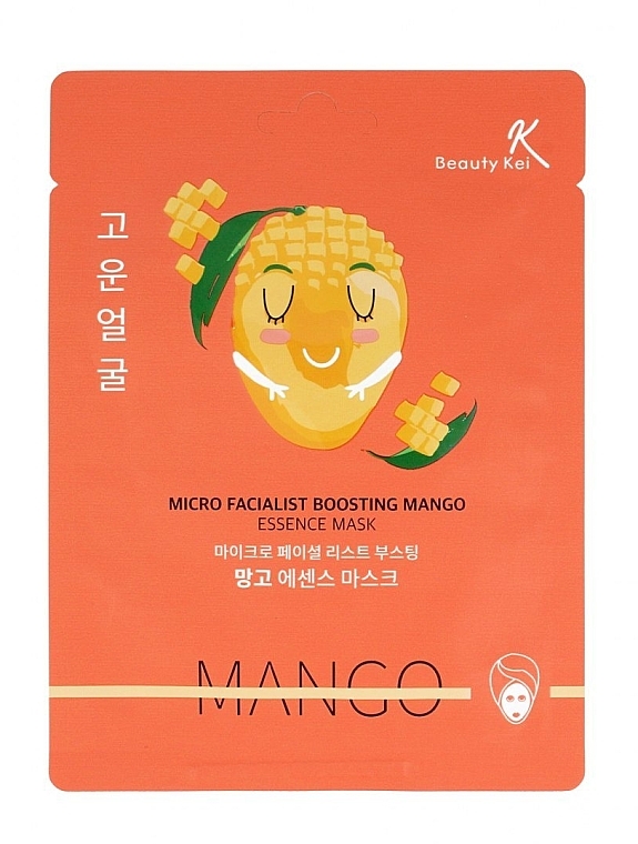 Тканевая маска для лица - Beauty Kei Micro Facialist Boosting Mango Essence Mask — фото N1
