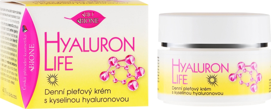 Дневной крем для лица - Bione Cosmetics Hyaluron Life Day Face Cream With Hyaluronic Acid — фото N1