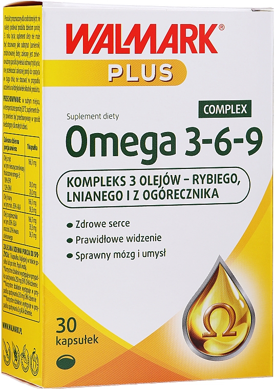 Омега 3-6-9, 30 капсул - Wallmark Omega 3-6-9