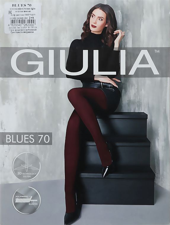 УЦЕНКА Колготки для женщин "Blues 3D" 70 Den, deep navy - Giulia *