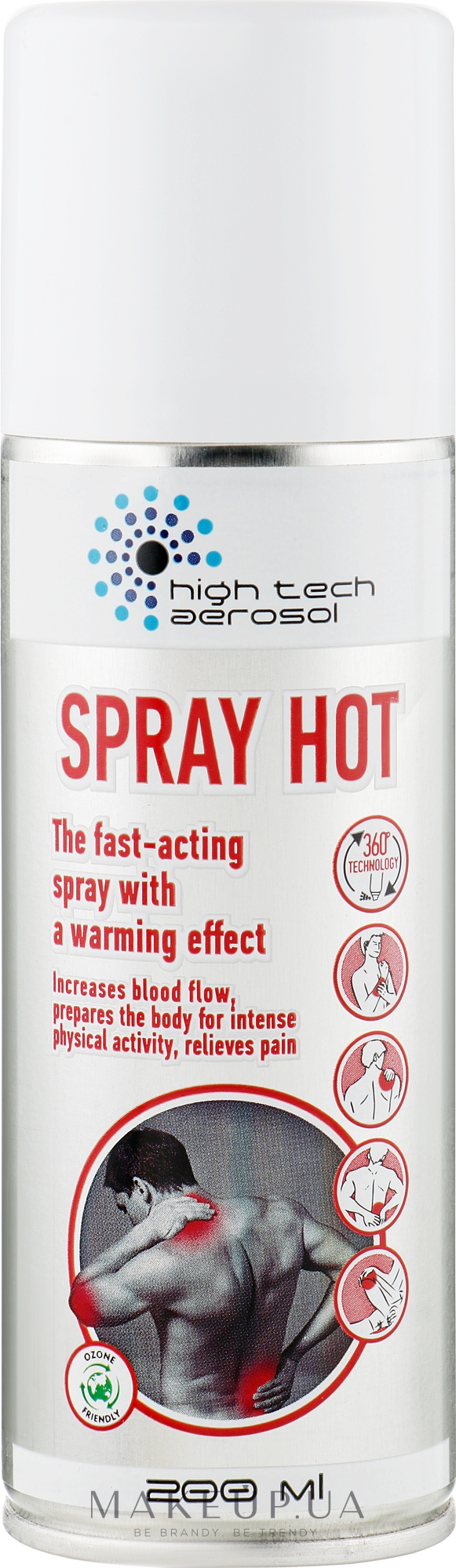 Розігрівальний спрей для тіла - High Tech Aerosol Spray Hot — фото 200ml
