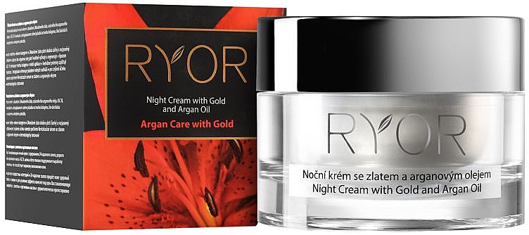Нічний крем із золотом і аргановою олією - Ryor Night Cream With Gold And Argan Oil — фото N1