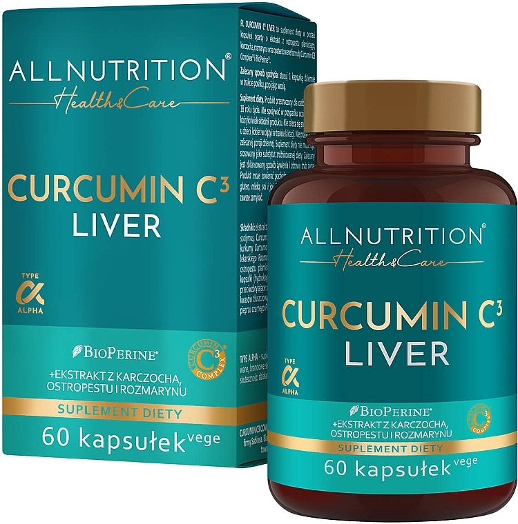 Харчова добавка - Allnutrition Health & Care Curcumin C3 Liver — фото N1