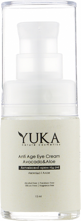 Антивозрастной крем под глаза "Авокадо и алое" - Yuka Anti Age Eye Cream